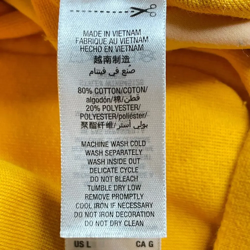 Vintage Y2K Juicy Couture sequin french terry hoodie track pant set L yellow - Picture 16 of 16